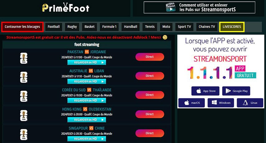La nouvelle adresse de Primefoot