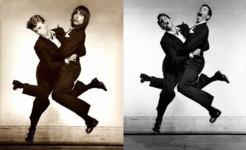 Les deux artistes présents sur la photo originale de David Bowie ?