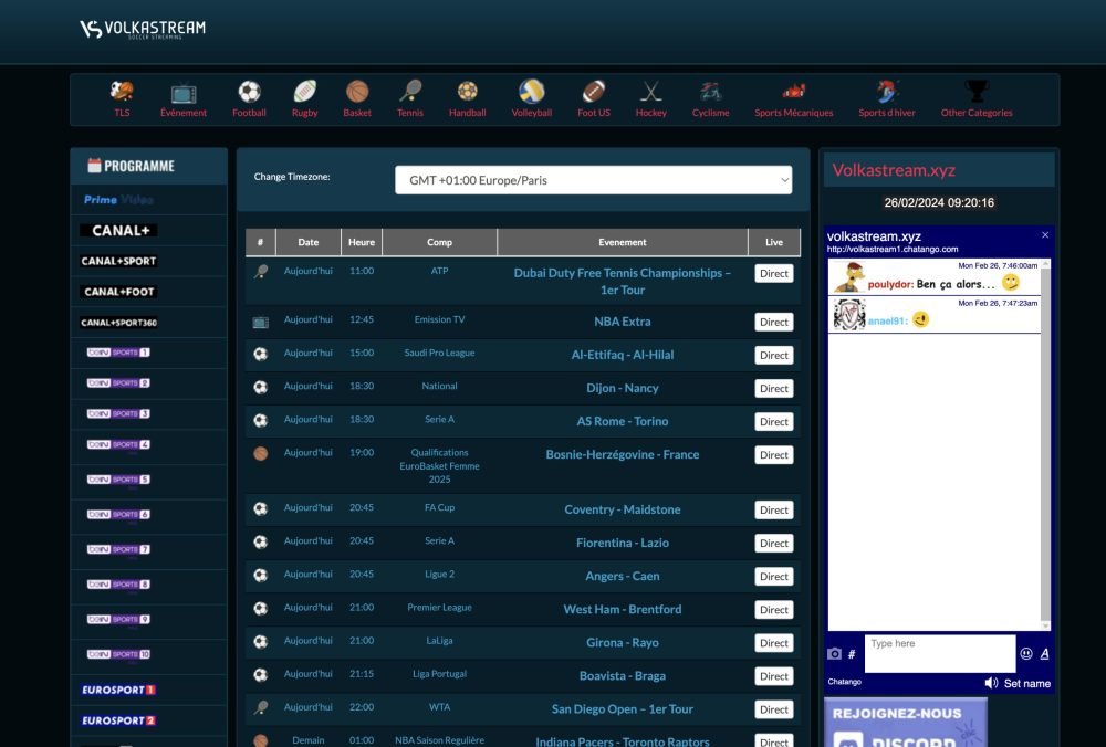 Le site de streaming Volkastream