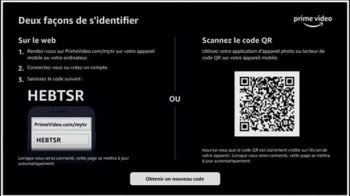 Où saisir le code prime vidéo MYTV