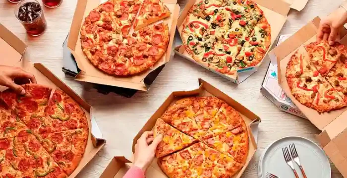 Les mesures de pizza chez Domino’s 